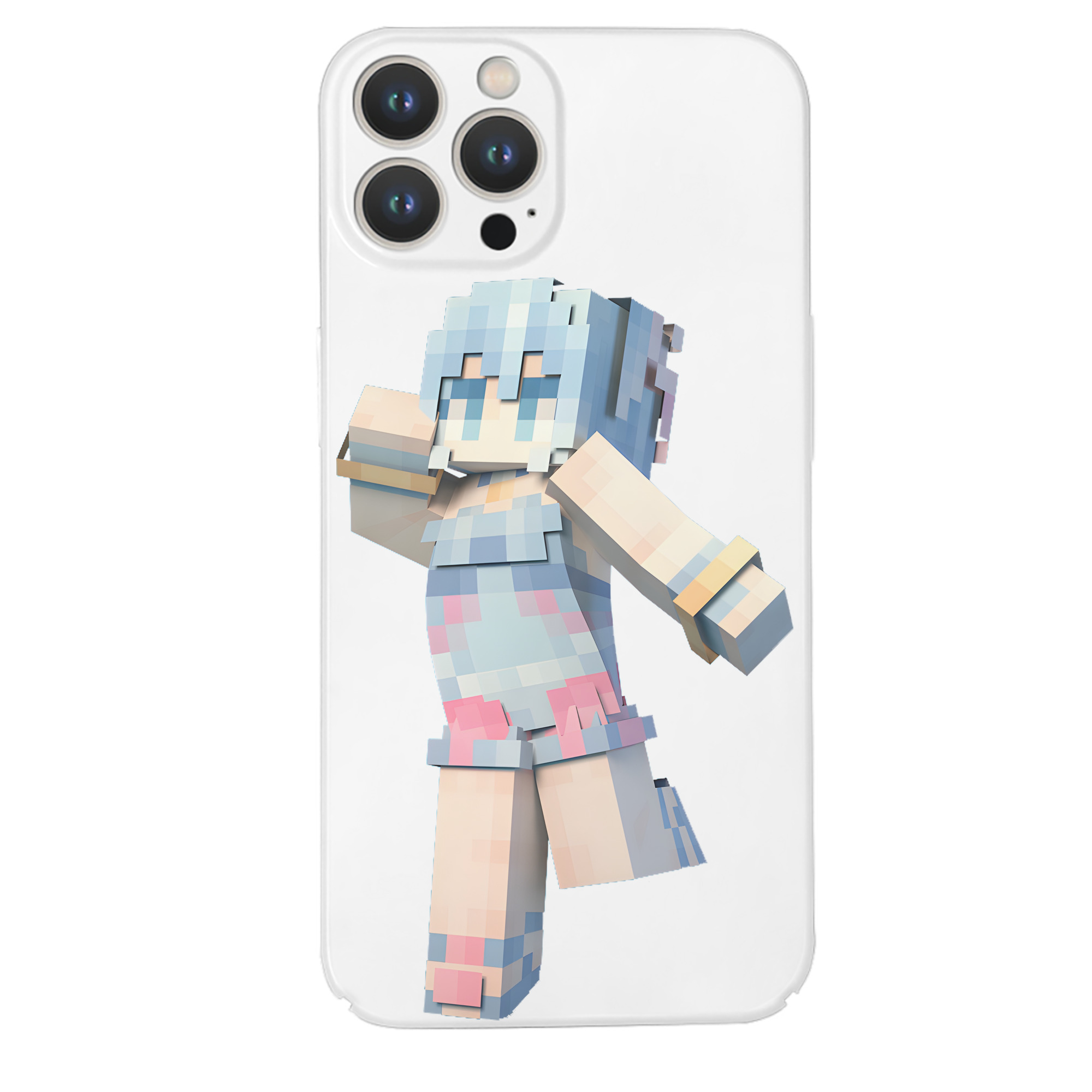 （画像用） マインクラフト ブロックの世界 Minecraft MC Block world 【iPhone 14シリーズ対応】ハードケース